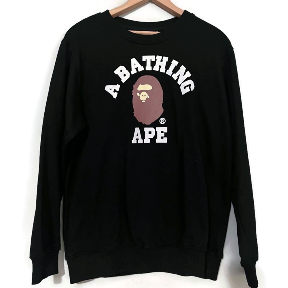 A Bathing Ape Crewneck Black Size Large